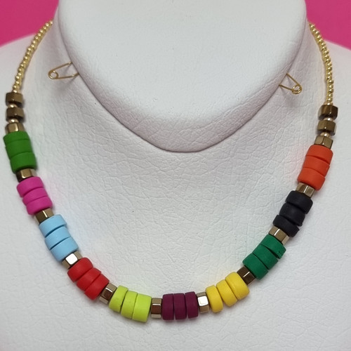 گردنبند پلیمری رنگارنگ