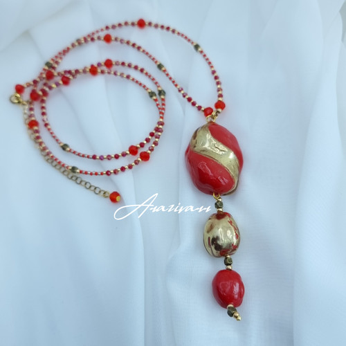 گردنبند رولباسی قرمز