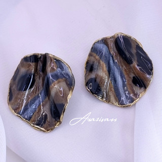 گوشواره دفرمه طرح پلنگی بزرگ
