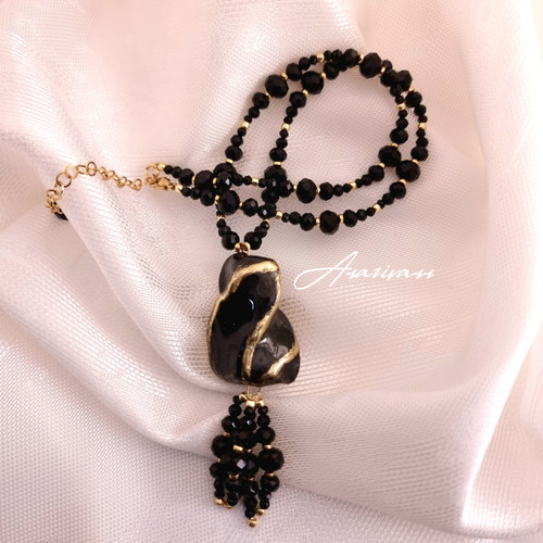 گردنبند رولباسی 100 سانت مشکی